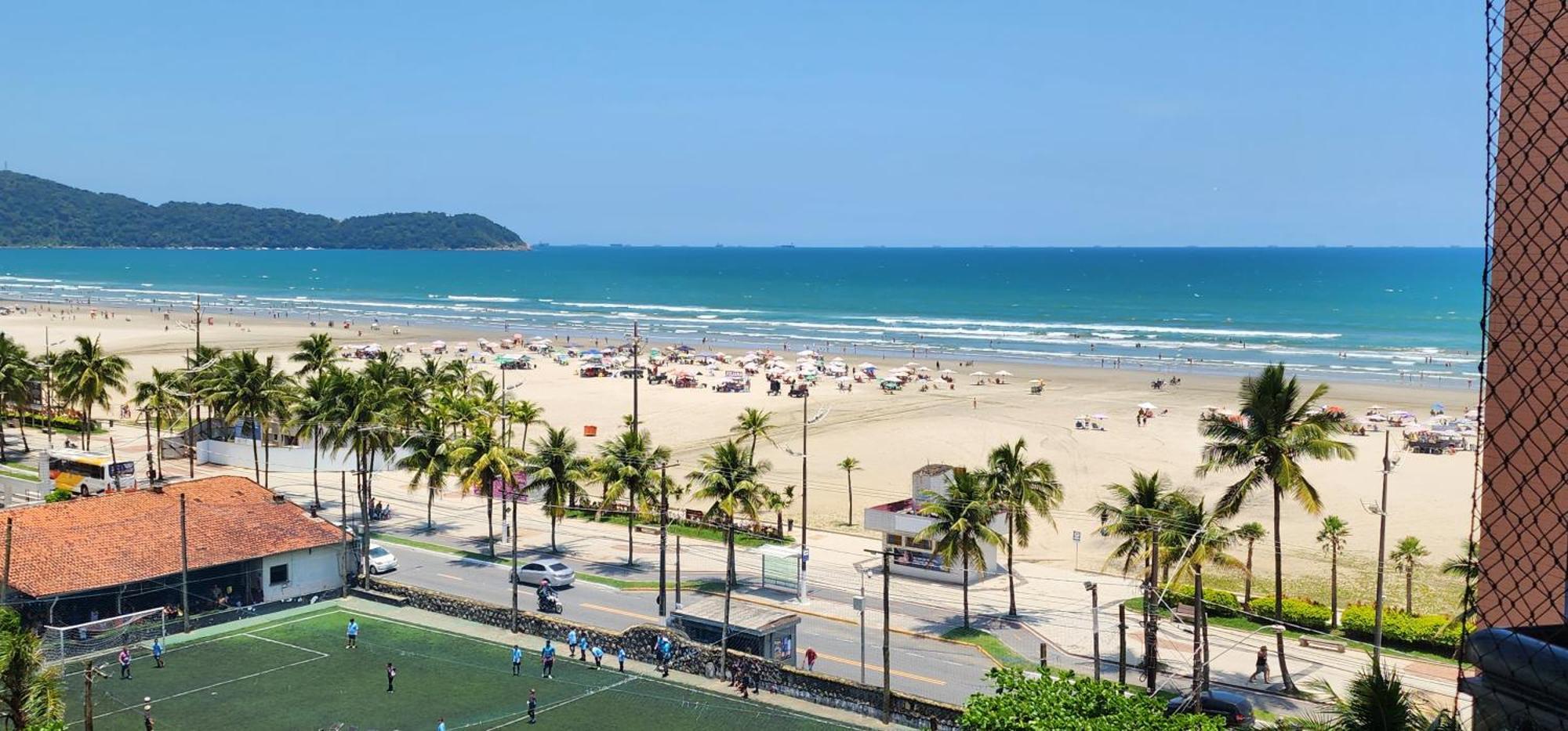 Apto Frente Mar Em Praia Grande Bagian luar foto